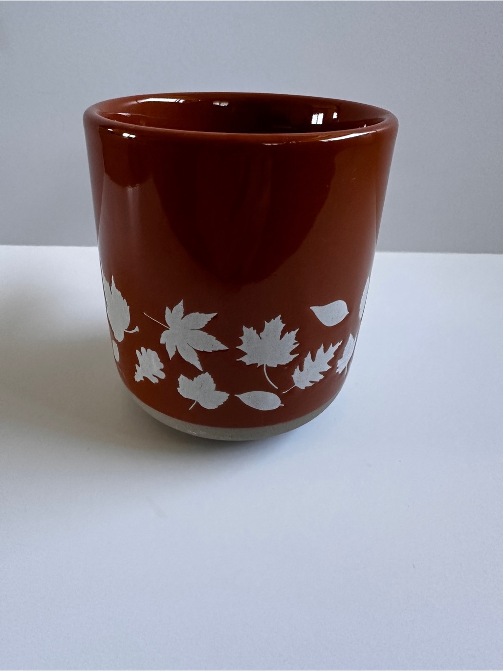 NEW Rust Leaf Pattern Ceramic Coffee Tea Mug - Picture 3 of 7